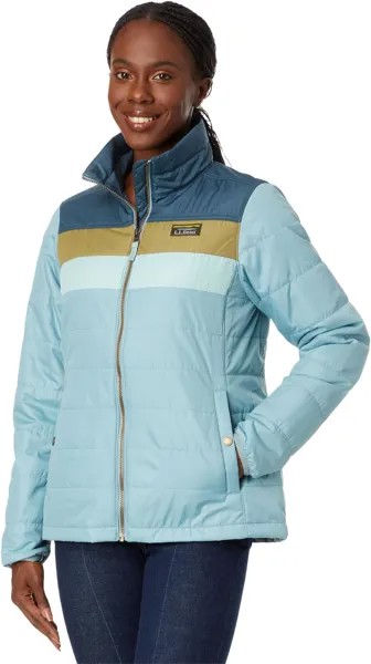 Пуховик Mountain Classic в стиле колор-блок L.L.Bean, цвет Storm Blue/Steel Blue