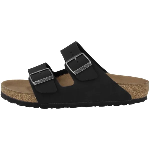 Сандалии Birkenstock Arizona Birko Flor Nubuk normal, черный