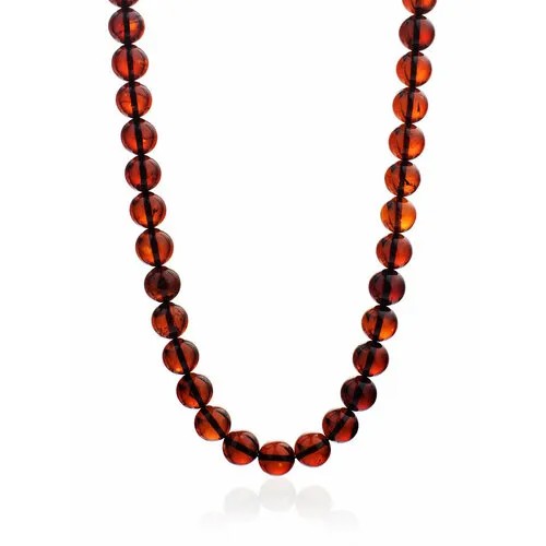 Бусы AmberHandmade, янтарь, длина 50 см, бордовый, коричневый