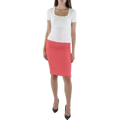 Женский вязаный пуловер с фестонами Steve Madden Cecilia BHFO 4686