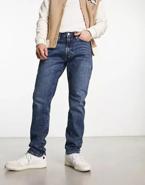 Голубые джинсы узкого кроя Abercrombie & Fitch Authentic