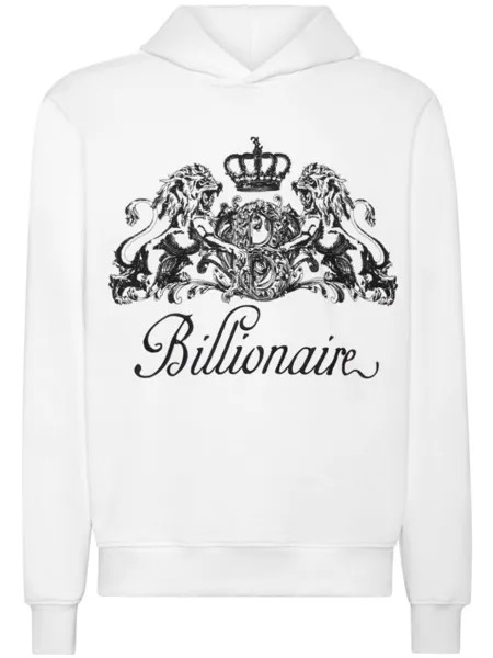 Billionaire хлопковая толстовка с логотипом, белый