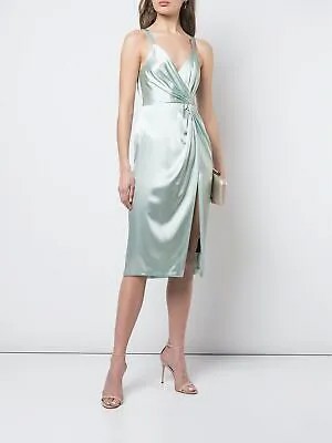 JILL STUART Женское зеленое вечернее платье-футляр выше колена без рукавов Размер: 8