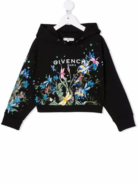 Givenchy Kids худи с цветочным принтом и логотипом