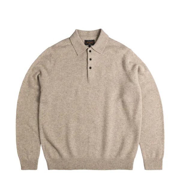 Рубашка Knit Polo 9G Beams Plus, бежевый