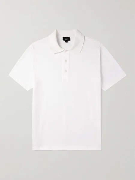 Рубашка-поло Rollagas Slim-Fit из фактурного хлопка DUNHILL, белый