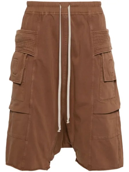 Rick Owens DRKSHDW шорты карго из джерси, коричневый