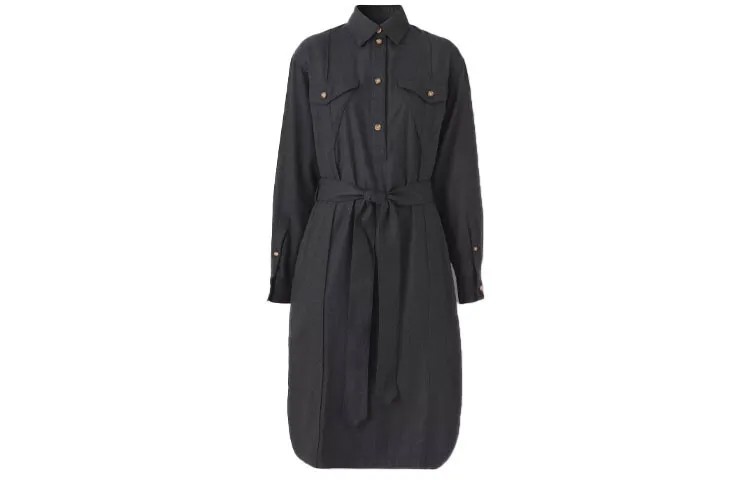 Burberry женское платье с длинными рукавами, цвет Black