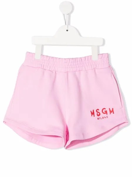 MSGM Kids спортивные шорты с логотипом