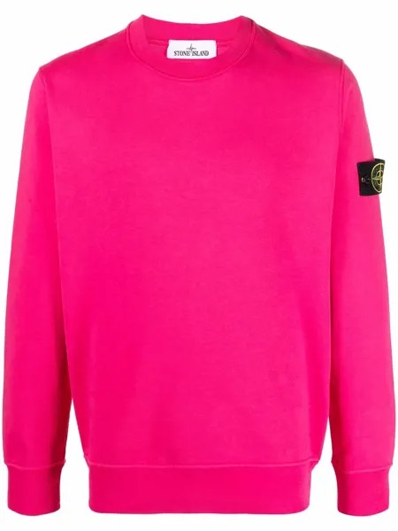 Stone Island толстовка с круглым вырезом и нашивкой Compass