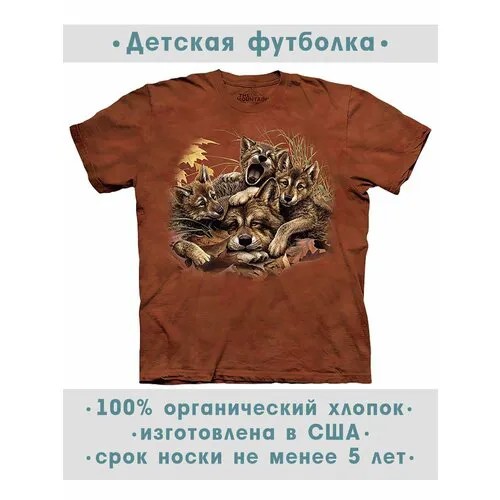 Футболка The Mountain, размер S-Y, коричневый