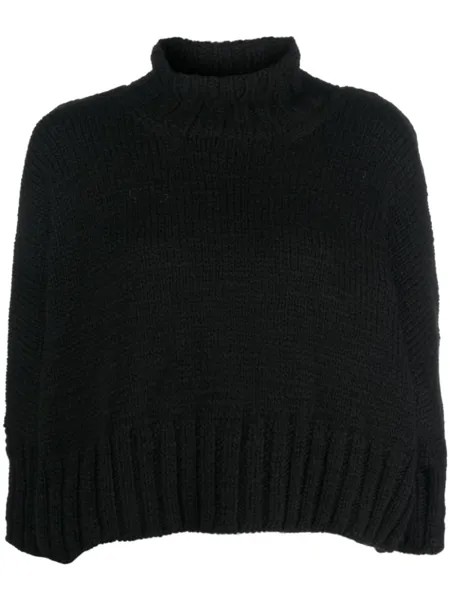 Yohji Yamamoto джемпер с высоким воротником, черный