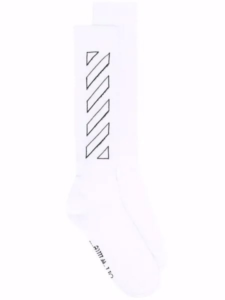 Off-White носки с полосками Diag