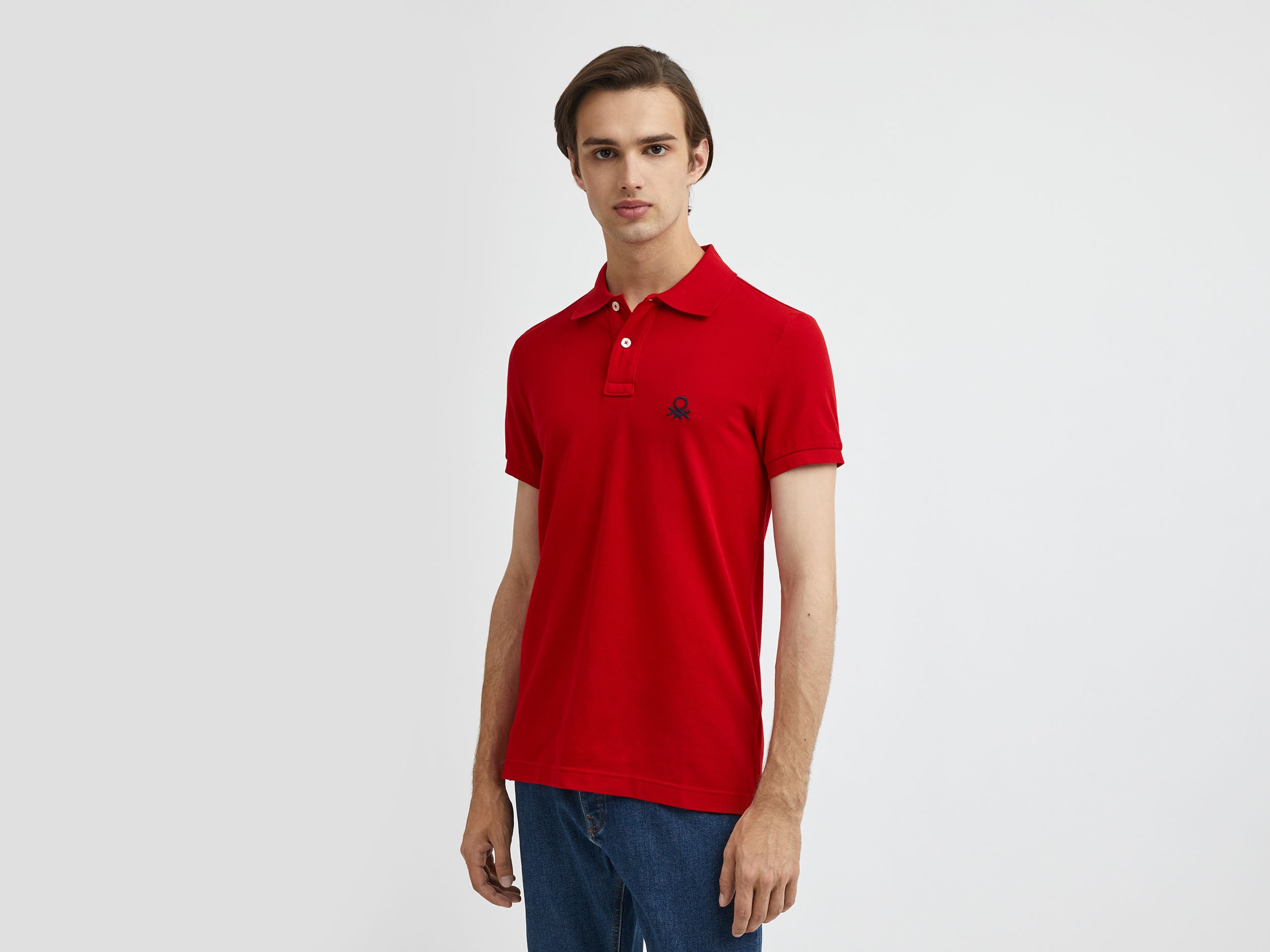 Футболка-поло мужская United Colors of Benetton 21A_3089J3178 красная XS
