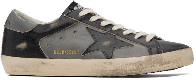 Черно-серые кроссовки Super-Star Double Quarter Golden Goose