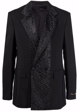 Versace двубортный пиджак с декором La Greca