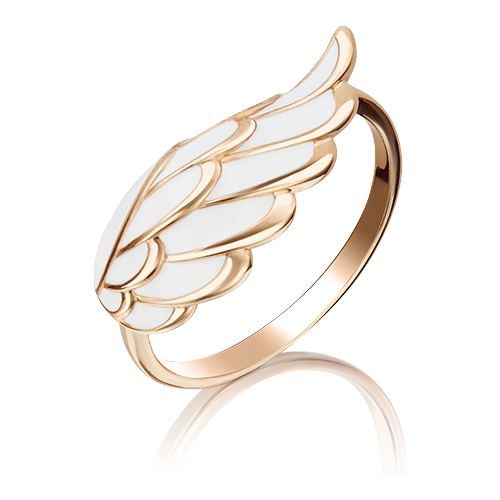 PLATINA jewelry Золотое кольцо с эмалью 01-4758-00-000-1110-25, размер 18,5