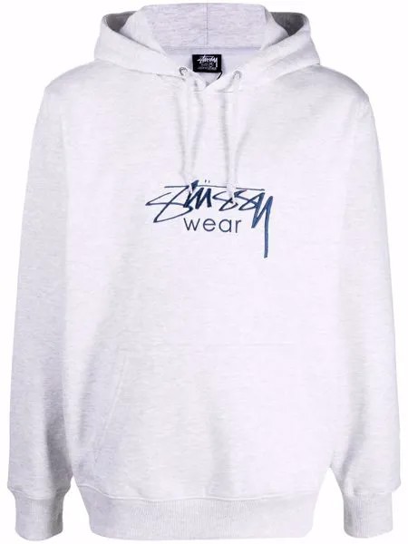 Stussy худи с вышитым логотипом