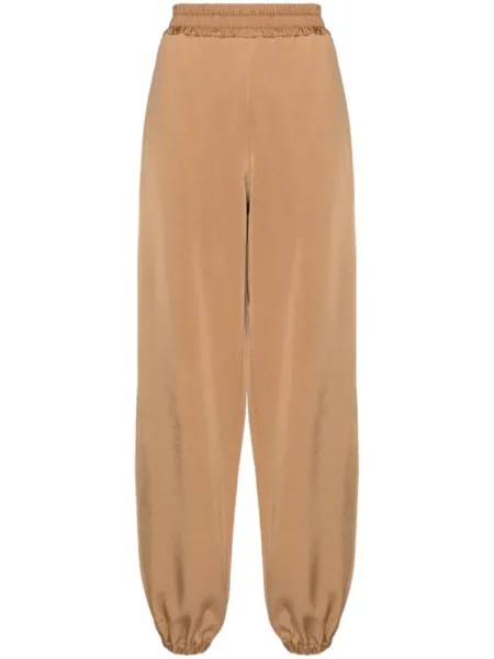 Jil Sander спортивные брюки с эластичным поясом, коричневый