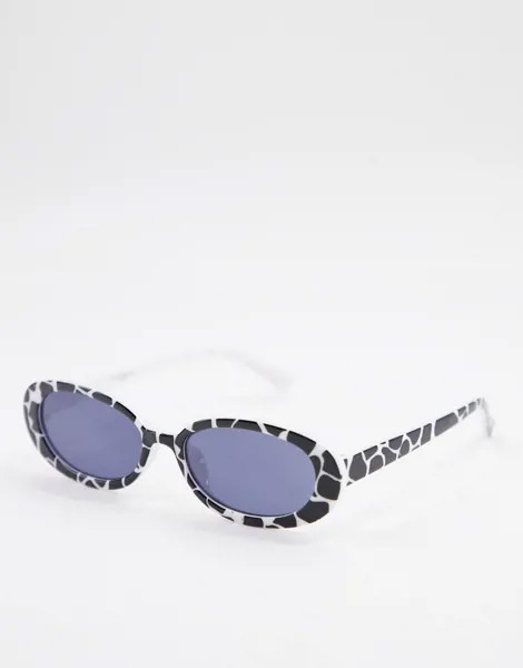 Солнечные очки «кошачий глаз» со звериным пятнистым принтом My Accessories London-Multi