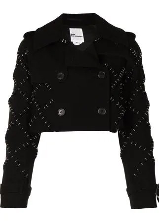Comme Des Garçons Noir Kei Ninomiya укороченный двубортный жакет