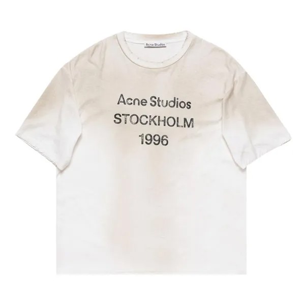 Футболка Acne Studios Logo T-Shirt, белый