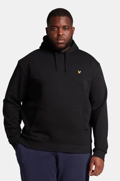 Пуловер больших размеров с капюшоном Lyle & Scott, черный