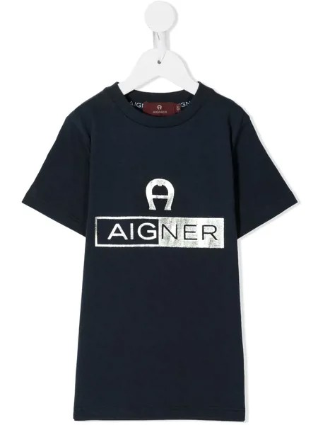 Aigner Kids футболка с логотипом