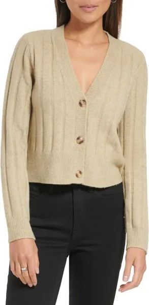 Свитер Crop Three-Button Cardi Calvin Klein, цвет Chai