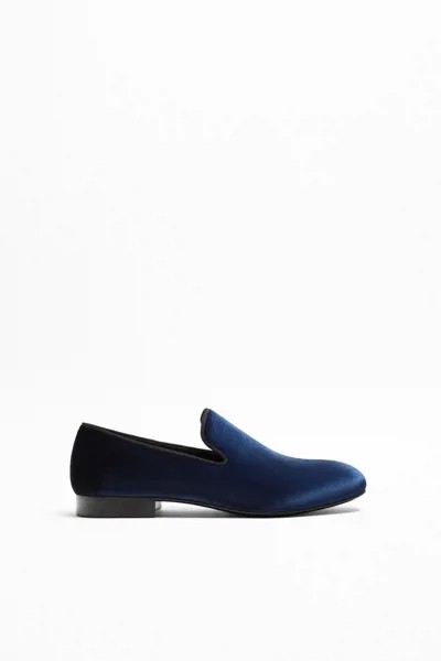 Слиперы мужские ZARA 206541 синие 39 RU (доставка из-за рубежа)