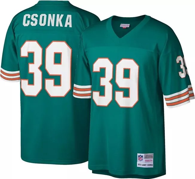 Мужская майка Mitchell & Ness Miami Dolphins Ларри Чонка № 39, 1972 год.