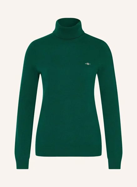 Свитер с высоким воротником Gant, зеленый