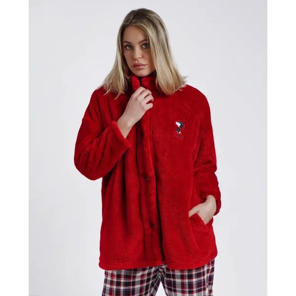 Халат Snoopy Cute Fleece, красный