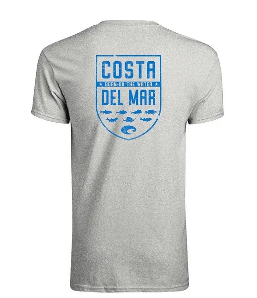 Мужская футболка Costa с короткими рукавами и рисунком Shield с принтом, серый