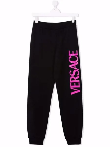 Versace Kids спортивные брюки с логотипом