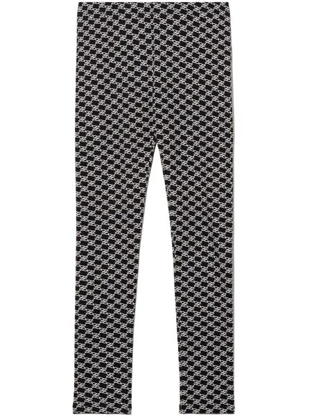 Fendi Kids легинсы с узором FF Karligraphy