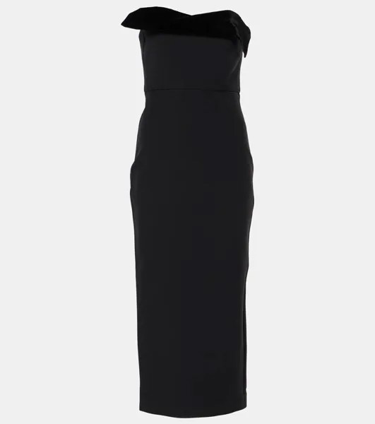 Платье-бюстье из крепа Roland Mouret, черный
