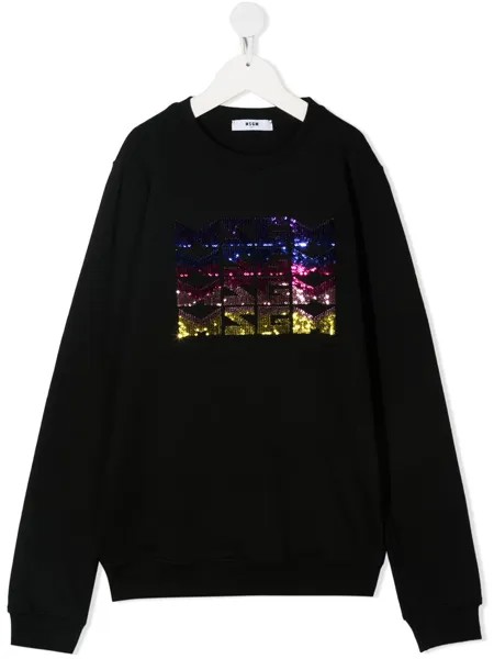 MSGM Kids толстовка с пайетками