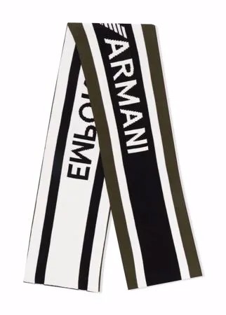 Emporio Armani Kids шарф вязки интарсия с логотипом