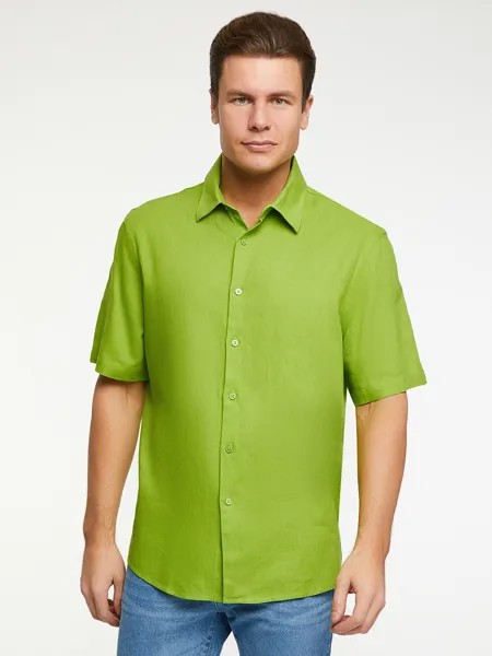 Рубашка мужская oodji 3L430005M-2 зеленая 2XL