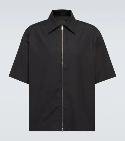 Рубашка для боулинга из хлопкового поплина 4G Givenchy, черный