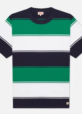 Мужская футболка Armor-Lux Heritage Large Striped Regular Fit, цвет зелёный, размер S