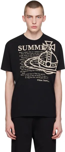 Черная летняя классическая футболка Vivienne Westwood