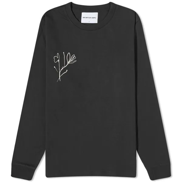 Футболка Mki Long Sleeve Floral, черный