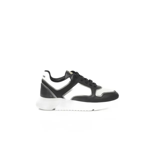 Cerruti 1881 Женские кроссовки из коровьей кожи, цвет Black And White