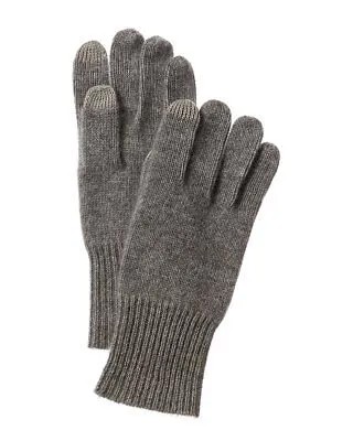 Amicale Cashmere Однотонные кашемировые перчатки из джерси женские серые