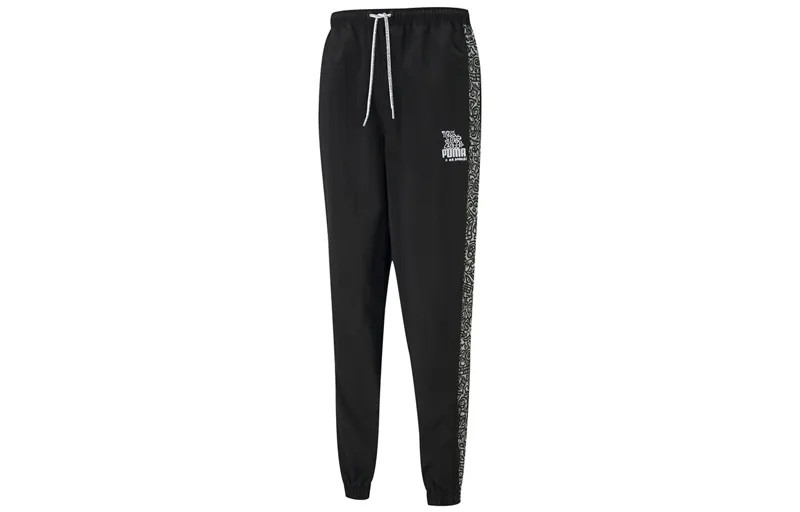 Мужские трикотажные спортивные штаны Puma, цвет Black