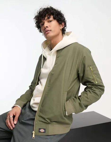 Оливково-зеленый бомбер Dickies Hughson
