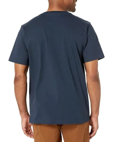 Футболка Carhartt Relaxed Fit Heavyweight Short Sleeve Logo Graphic T-Shirt, темно-синий