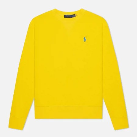 Женская толстовка Polo Ralph Lauren Polo Pony Mini Logo Featherweight Fleece, цвет жёлтый, размер S